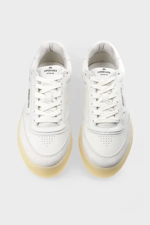 SneakerCPH90M leather mix white/cream