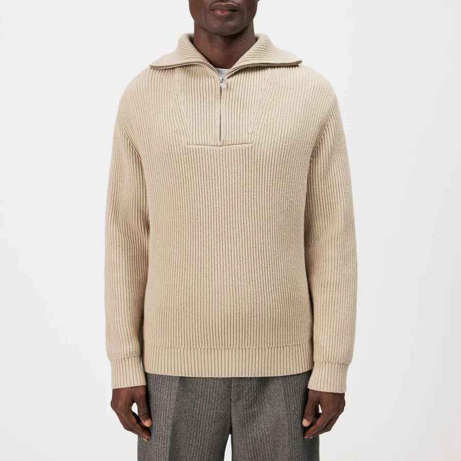 Half Zip Pullover Manuelo_2 beige_01