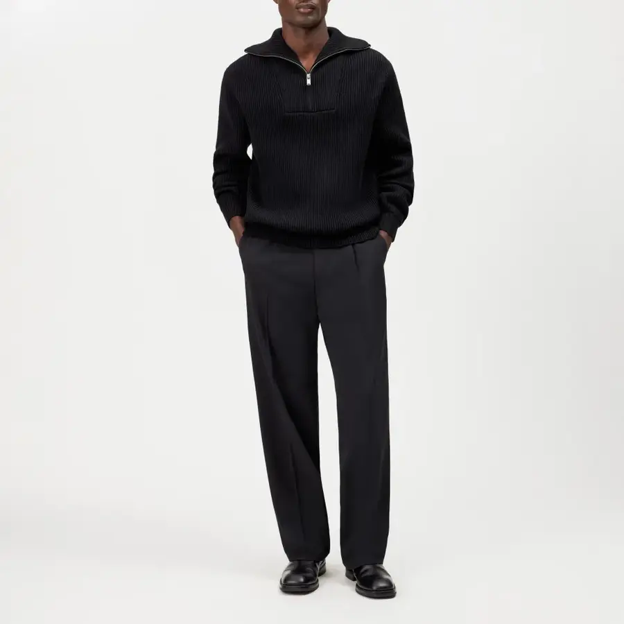Half Zip Pullover Manuelo_2 schwarz_03