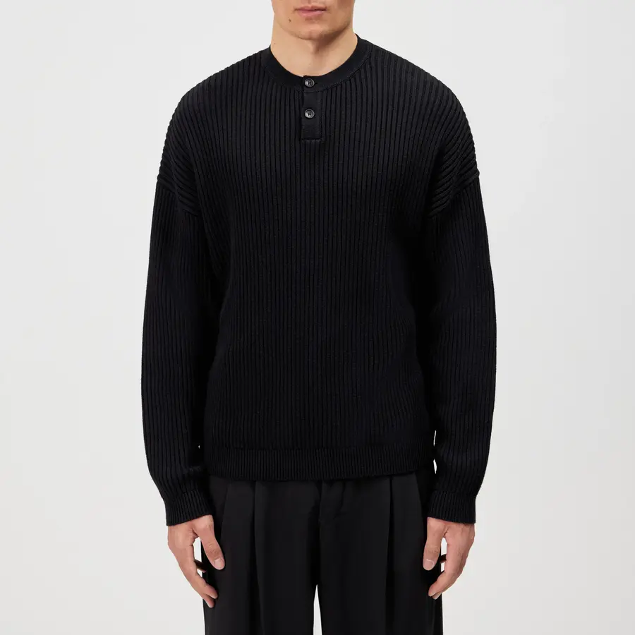 Henley Pullover Yoonis schwarz_01
