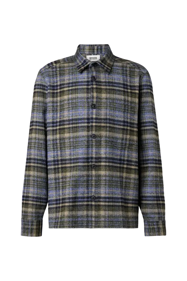 Overshirt Dieggo Karomuster grün
