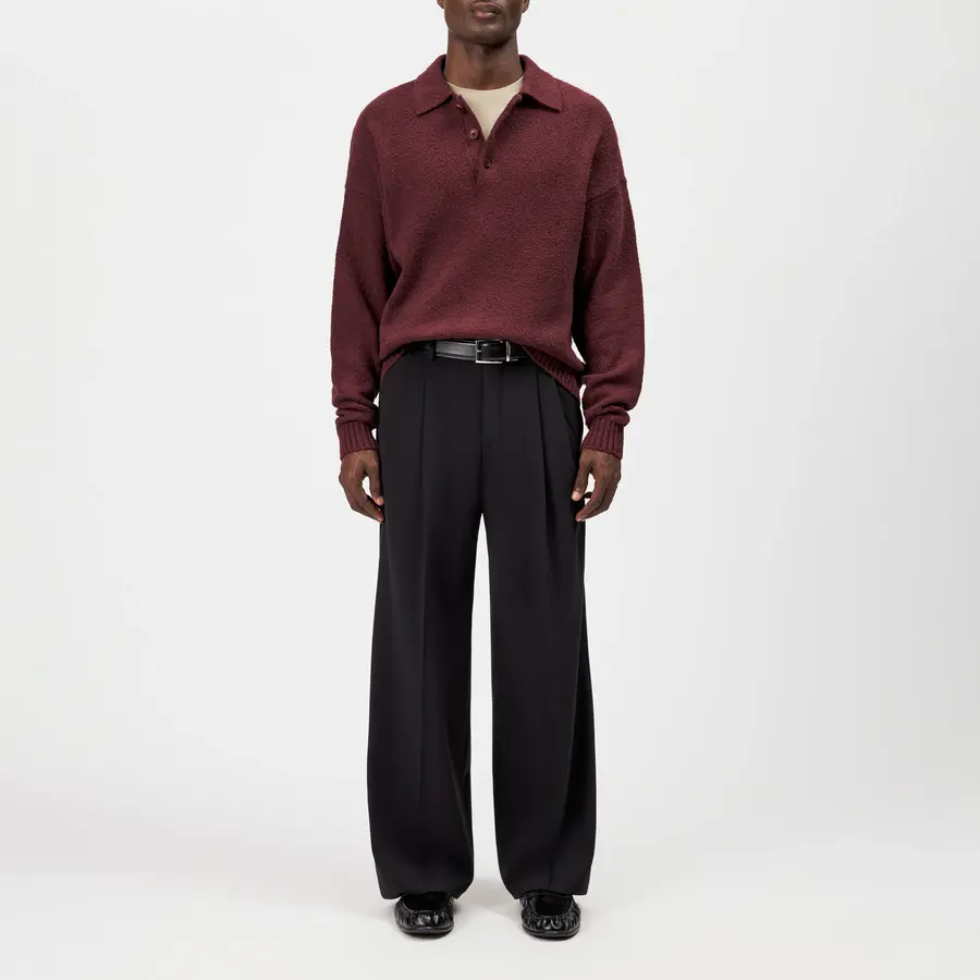 Strick Poloshirt Bekket burgundy_02