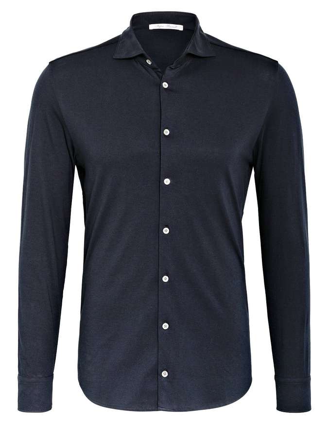 Jerseyhemd Otis Slim Fit dunkelblau