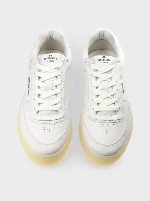 SneakerCPH90M leather mix white/cream