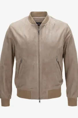 Lederblouson Didier taupe