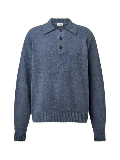 Strick Poloshirt Bekket blau