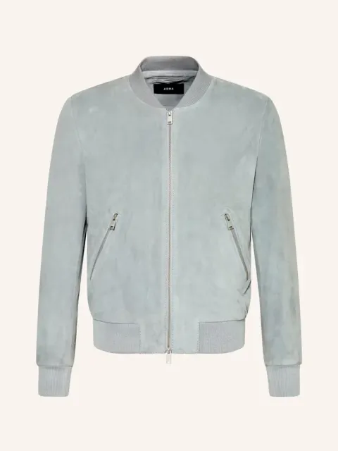 Lederblouson Didier hellblau