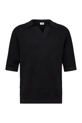 Strickpolo Laurenzzo schwarz