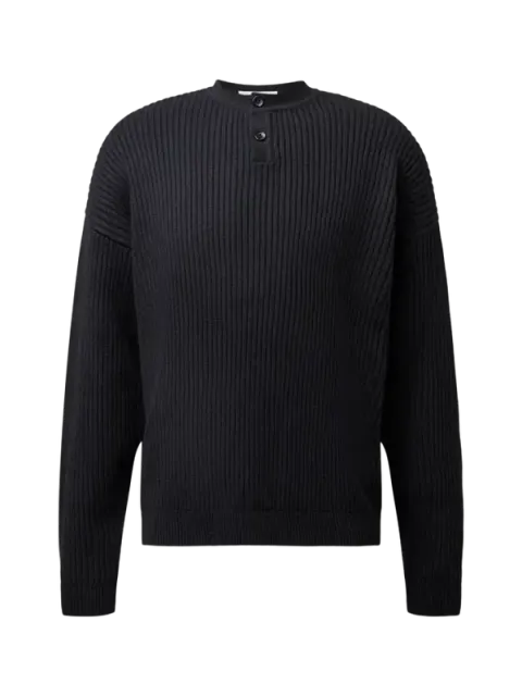 Henley Pullover Yoonis schwarz