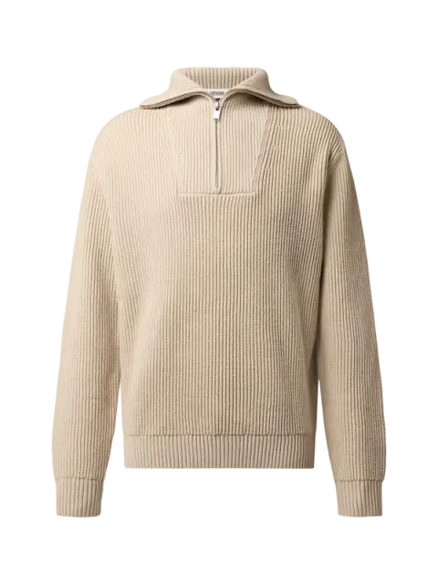 Half Zip Pullover Manuelo_2 beige