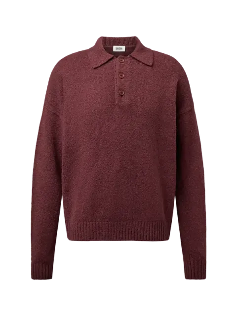 Strick Poloshirt Bekket burgundy