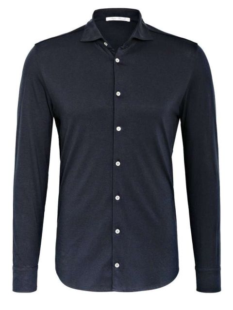 Jerseyhemd Otis Slim Fit dunkelblau