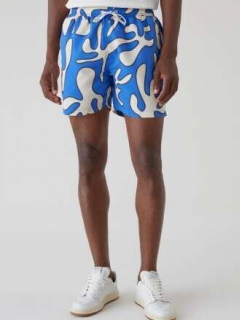 Swim Shorts printed blau