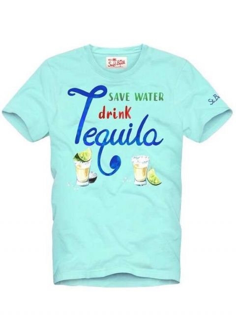 T-Shirt drink Tequila türkis