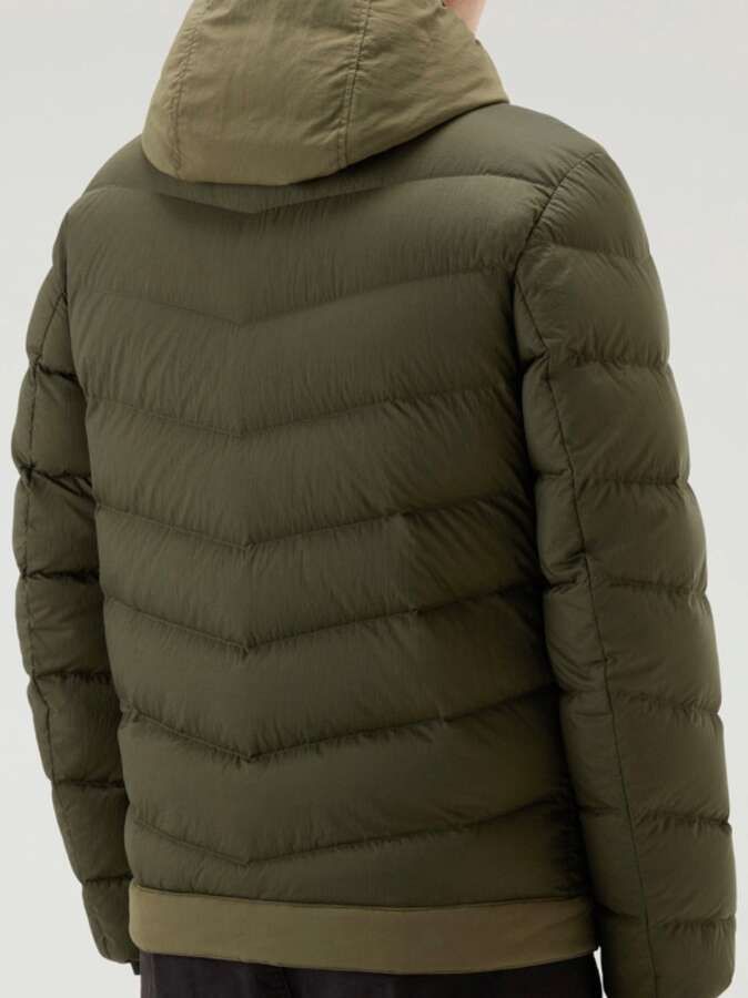 Daunenjacke Lobster Crinkle dark Green_02