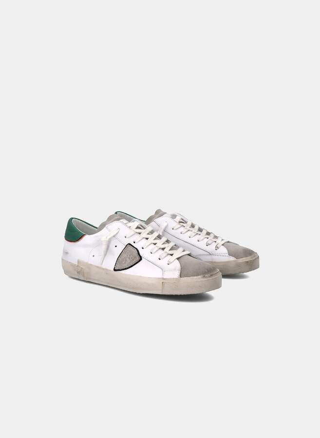 Sneaker Paris low men - white and military green_04