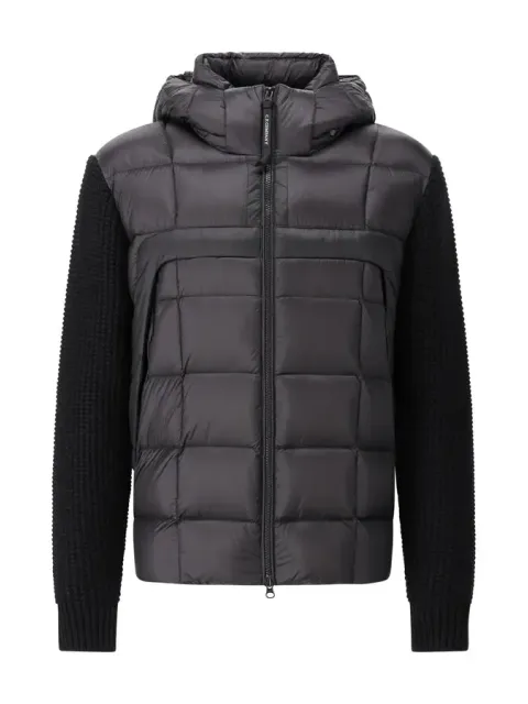 Steppjacke mit Strickeinsätzen schwarz