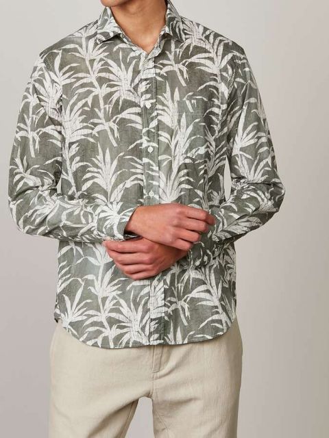 Hemd Palmen print kaktus