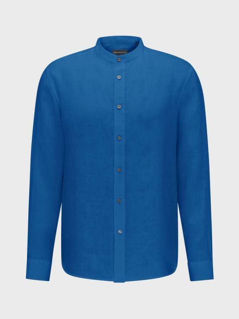 Leinen Hemd Tarok royalblau