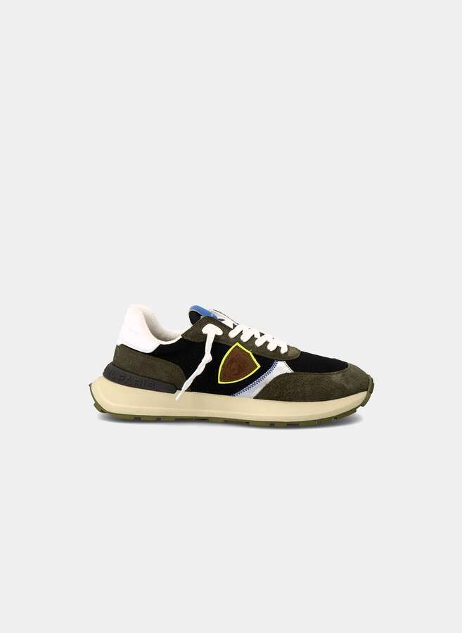 Sneaker Antibes running men - black and military green_01