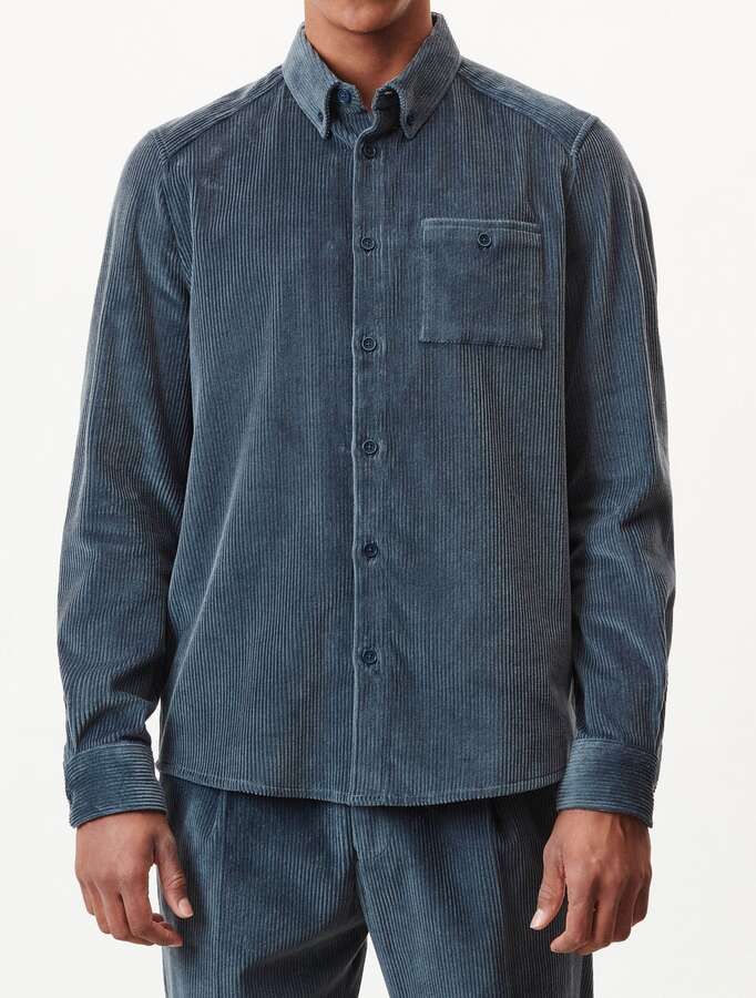 Cordhemd Liet blau