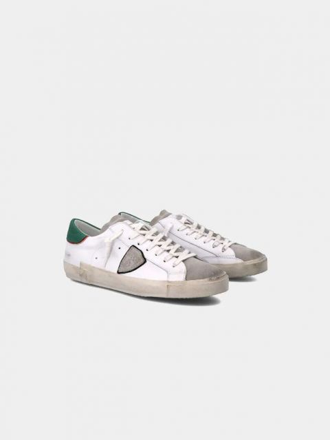 Sneaker Paris low men - white and military green