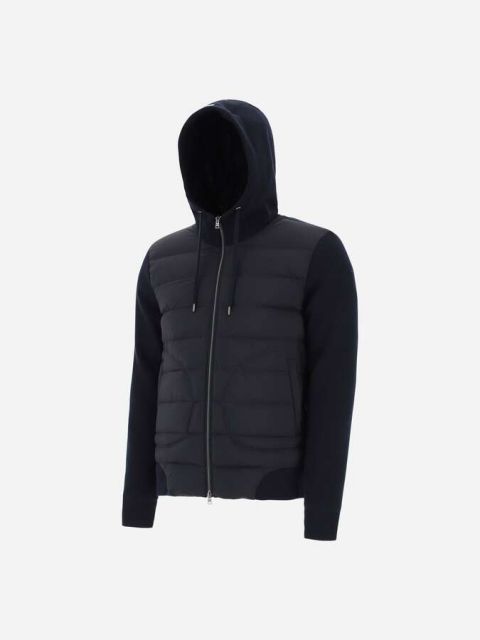 Kapuzen-Bomberjacke blau