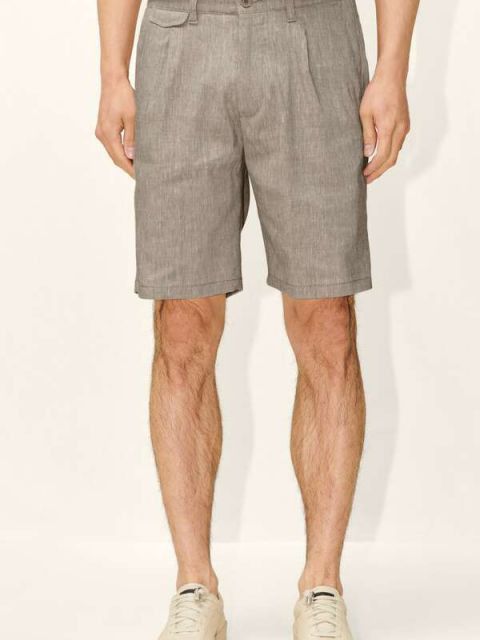 Leinen-Mix Shorts Abroad_2 beige