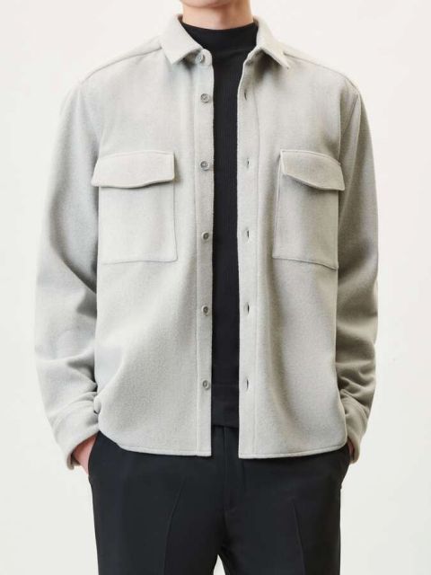 Fleece Overshirt Gunray grau