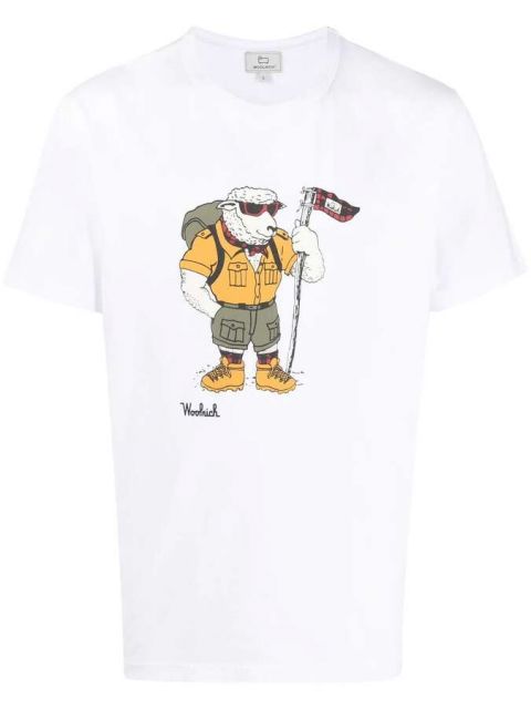 T-Shirt weiß Schaf-Aufdruck