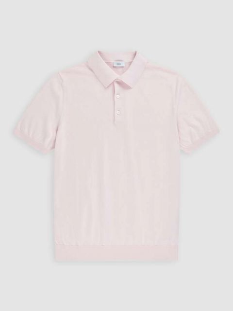 Knit Polo Shirt pink
