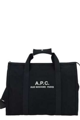 Weekender-Tasche mit Logo-Print schwarz